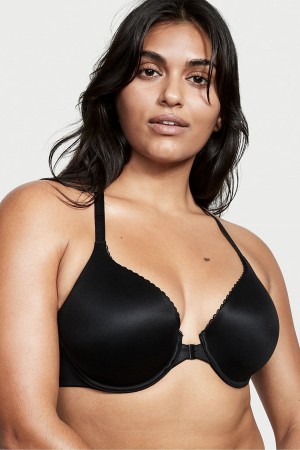 Victoria's Secret Body by Victoria Spets Trim Front Fastsättning Lightly Fodrade Full Cup Bra Svarta | 1568BSIYZ