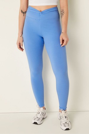 Victoria's Secret Bomull Twist Midja Full Length Leggings Blå | 5391VANQT