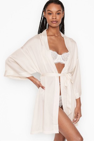 Victoria's Secret Bridal Satin Bride Embellished Robe Vita | 9276TFQPL