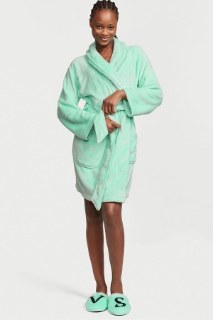 Victoria's Secret Cosy Korta Dressing Gown Svarta | 9216SKYPV