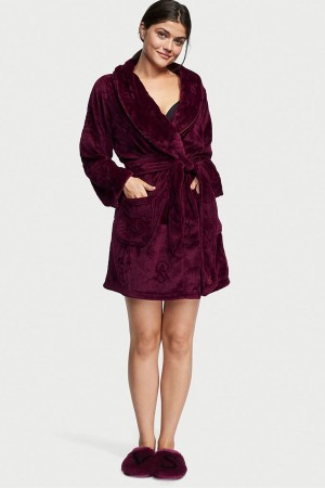 Victoria's Secret Cosy Korta Dressing Gown Röda | 4689MKACP