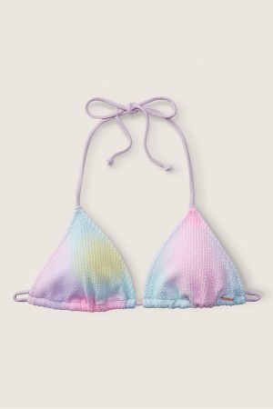 Victoria's Secret Crinkle Bikini Top Blå | 5830OGLEK