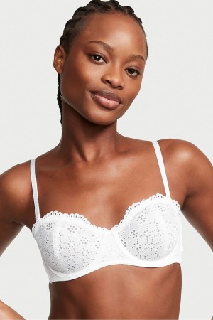 Victoria's Secret Dream Angels Broderie Scalloped Trim Bra Ensign | 3845SFKGH