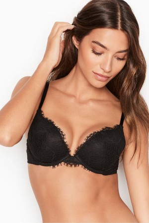 Victoria's Secret Dream Angels Spets Push Up Bra Svarta | 3691VJNPI