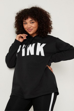 Victoria's Secret Fleece Campus Hoodie Svarta | 7930JZDME