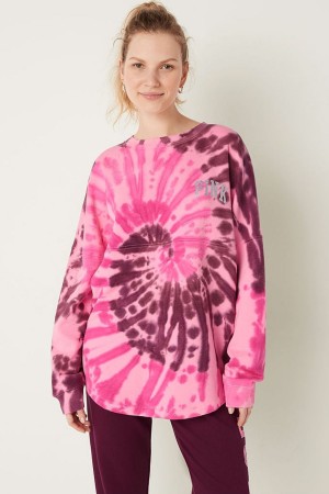 Victoria's Secret Fleece Long Sleeve Oversized Sweatshirt Gröna | 2056OPAIS