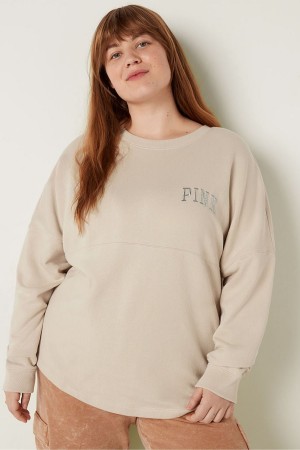 Victoria's Secret Fleece Long Sleeve Oversized Sweatshirt Gröna | 1786IHXVR