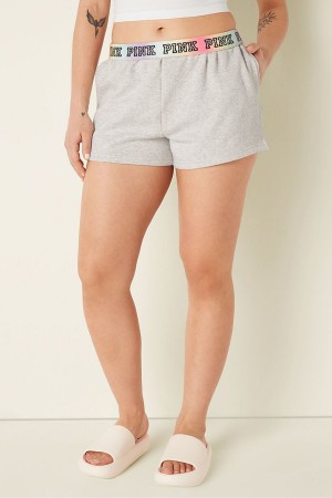 Victoria's Secret Foldover Sweat Shorts Grå | 1673OJCWG