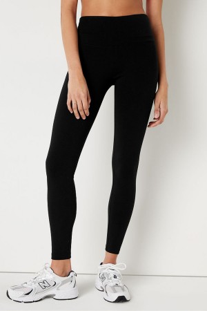 Victoria's Secret High Midja Full Length Legging Svarta | 3180FVNCH