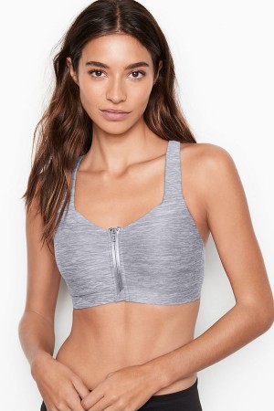 Victoria's Secret Knockout High Impact Racerback Zip Up Sports Bra Aprikos Orange | 8405QNJRW