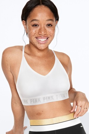 Victoria's Secret Lightly Fodrade Low Impact Sports Bra Neon Bubble Empower Each Other | 0976ZIWLR