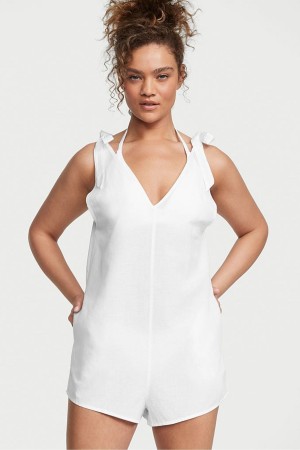 Victoria's Secret Linen Playsuit Cover Up Vita | 3697DWEAT