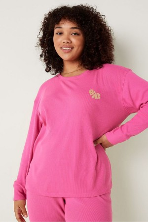 Victoria's Secret Long Sleeve Pyjama Top Rosa | 2196COIUW