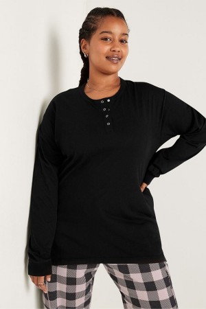 Victoria's Secret Long Sleeve T-Shirt Svarta | 8257NCYMH