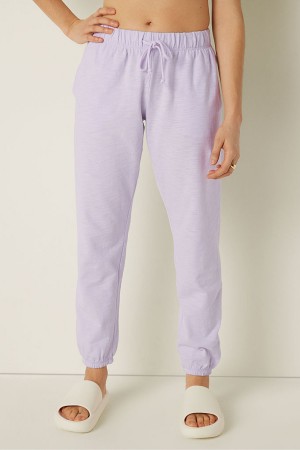 Victoria's Secret Lounge Bomull Joggers Lila | 5301CDBKU