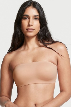 Victoria's Secret Love Cloud Smooth Lightly Fodrade Non Wired Strapless Bra Sweet Nougat Nude | 4137NJELQ