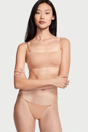 Victoria's Secret Love Cloud Smooth String Knickers Sweet Nougat Nude | 0365JIKLQ