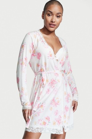 Victoria's Secret Modal Korta Long Sleeve Robe Svarta | 0421MPDXE