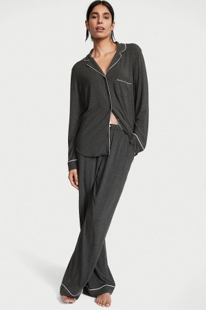 Victoria's Secret Modal Long Pyjamas Grå | 7659KZNQS