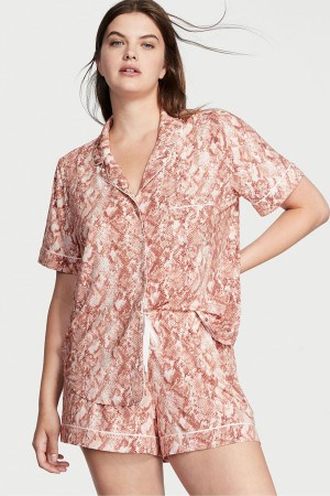 Victoria's Secret Modal Pyjama Korta Pyjamas Set Svarta | 3460OSLHE