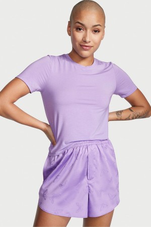 Victoria's Secret Modal and Satin Korta Pyjamas Lila | 1034PMYWQ