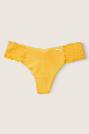 Victoria's Secret No-Show No Show String Knickers Gula | 2459LXUBG