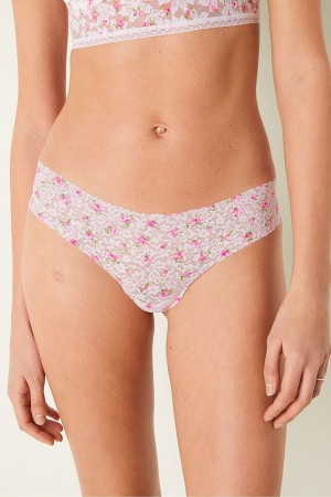 Victoria's Secret No-Show No Show String Spets Knickers Vita | 2948MFIJR