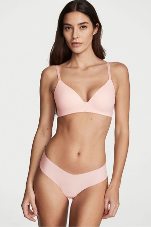 Victoria's Secret No-Show Räfflad No Show String Knickers Rosa | 2978SFXCL