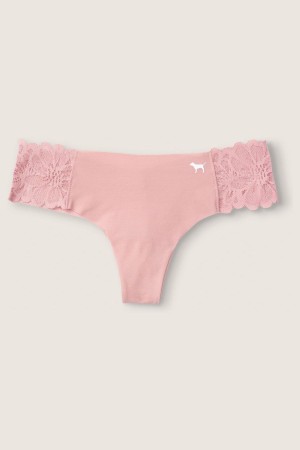 Victoria's Secret No Show String Knickers Rosa | 5816QRMTY