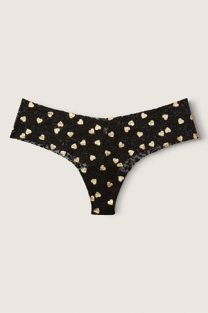 Victoria's Secret No Show String Spets Knickers Blå | 6504FTXQK