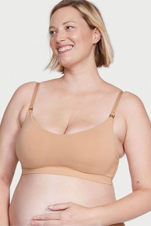 Victoria's Secret Non Wired Nursing Bra Sweet Praline Nude | 2340AFMBY