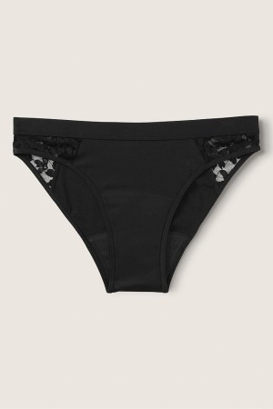 Victoria's Secret Period Pants Spets Period Bikini Knicker Svarta | 1743RKLYP