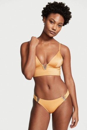 Victoria's Secret Plunge Triangle Bikini Top Svarta | 4875QYJGL