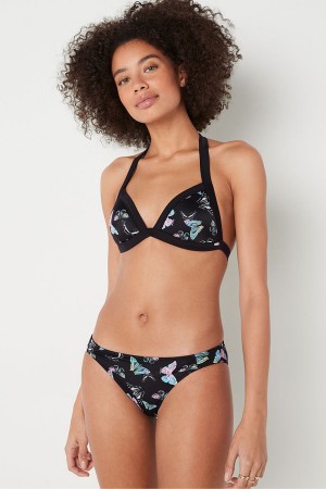 Victoria's Secret Push Up Triangle Halterneck Bikini Top Mörkgrå | 7953ZTLJV