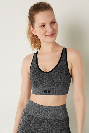 Victoria's Secret Seamless Active Seamless Air Medium Impact Sports Bra Svarta | 5601WKAGT