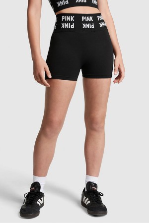 Victoria's Secret Seamless High Midja Shorts Svarta | 4716SMOPD