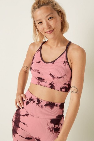 Victoria's Secret Seamless Lightly Fodrade Low Impact Sports Bra Rosa | 4720YUQIR