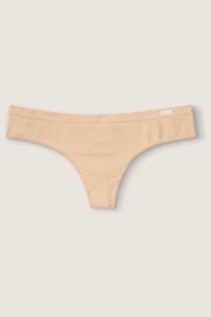 Victoria's Secret Seamless String Knickers Buff Nude | 4506TKIEU