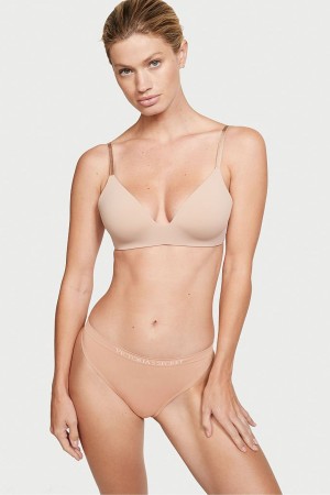 Victoria's Secret Seamless String Knickers Almost Nude | 9718DVAIK