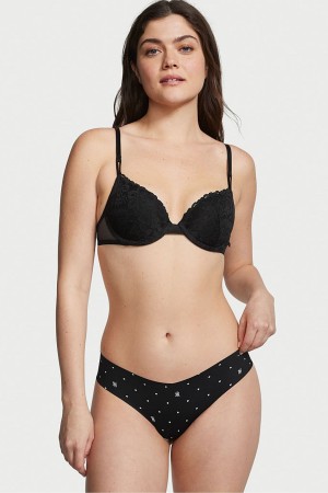 Victoria's Secret Sexy Illusions by Victorias Secret Smooth No Show String Knickers Rosa Leopard | 4976ZTURY