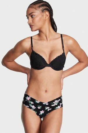 Victoria's Secret Sexy Illusions by Victorias Secret No Show Cheeky Knickers Svarta | 4508MVQTZ