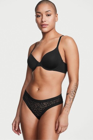 Victoria's Secret Sexy Illusions by Victorias Secret No Show String Knickers Svarta | 7563WRTVL