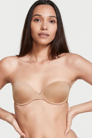 Victoria's Secret Sexy Illusions by Victorias Secret Smooth Lightly Fodrade Multiway Strapless Bra Sweet Nougat Nude | 9534MXFKQ