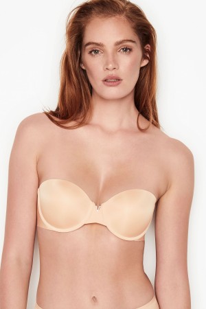 Victoria's Secret Sexy Illusions by Victorias Secret Smooth Multiway Strapless Push Up Bra Champagne Nude | 5631YNMQV