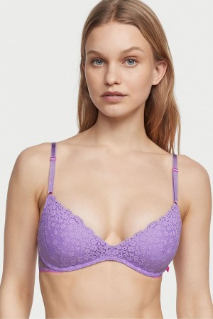 Victoria's Secret Sexy Tee Sexy T-Shirt Non Wired Push Up Bra Spets Bra Lila | 8213FQLXV