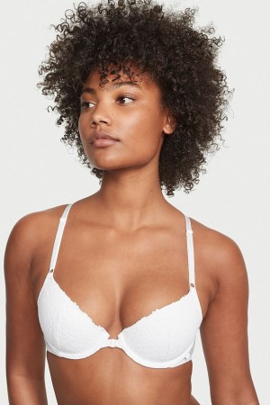 Victoria's Secret Sexy Tee Spets Front Fastsättning Lightly Fodrade T-Shirt Bra Svarta | 9281MIDSZ