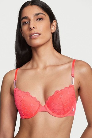 Victoria's Secret Sexy Tee Spets Lightly Fodrade T-Shirt Bra Korall Orange | 4237MWYIJ