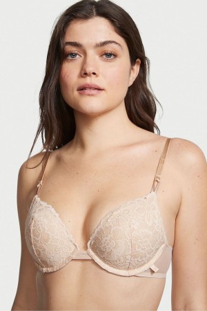 Victoria's Secret Sexy Tee Spets T-Shirt Push Up Bra Svarta | 6154PJCRQ