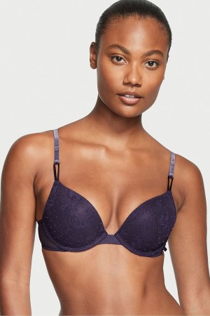 Victoria's Secret Sexy Tee Spets T-Shirt Push Up Bra Svarta | 0754LHCPI