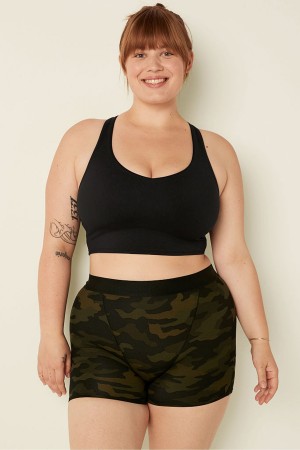 Victoria's Secret Smooth Lightly Fodrade Low Impact Sport Crop Top Svarta | 9065YJPUD